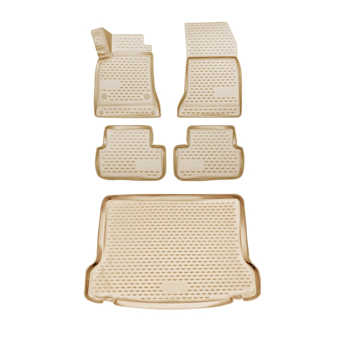Mercedes GLA Class Floor-Trunk Mats - Omac - 3D - Beige - 2015-2019 Mercedes GLA Class Floor-Trunk Mats - Omac - 3D - Beige - 2015-2019